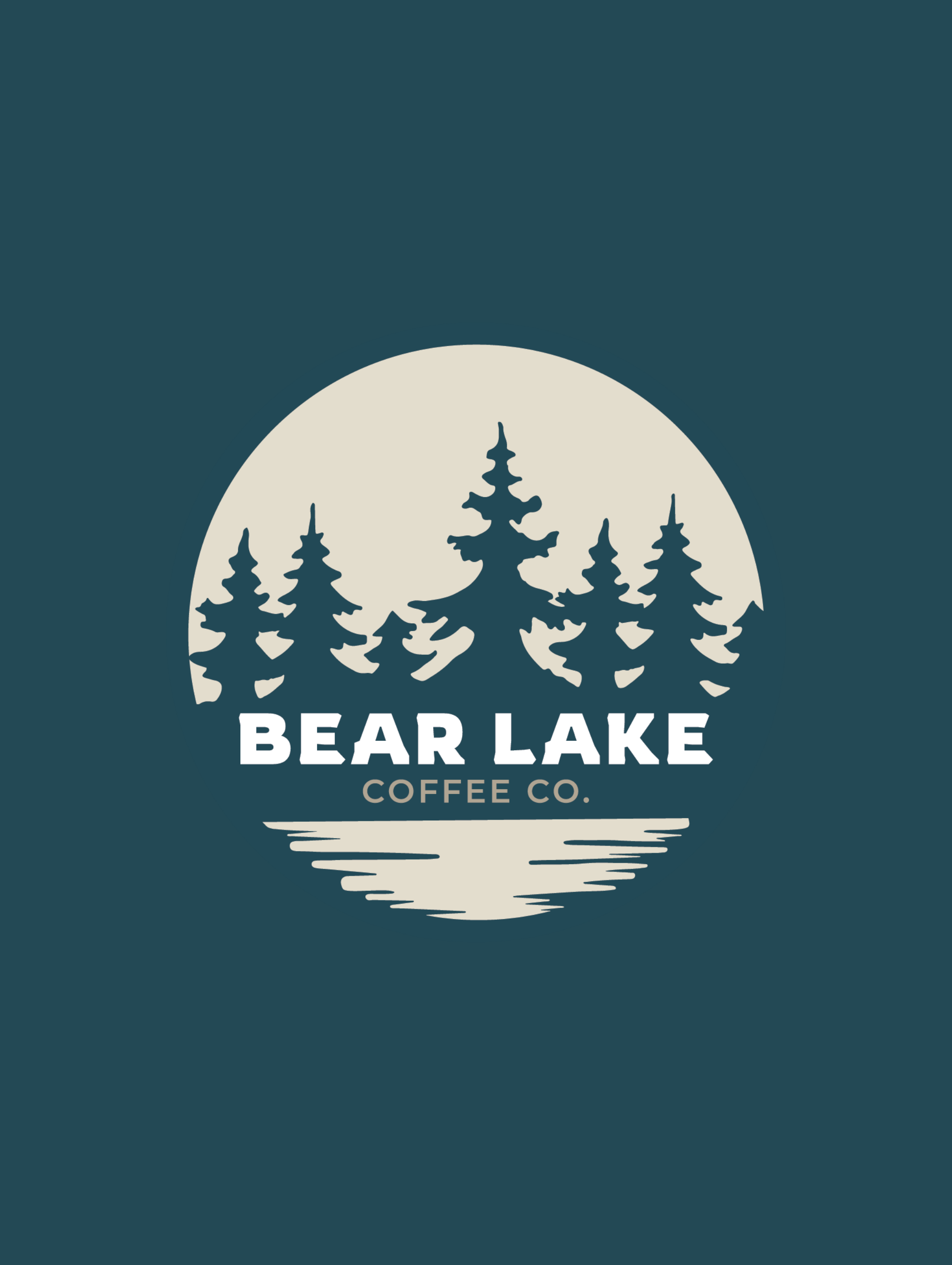 Bear Lake Coffee Co. logo with pine trees
