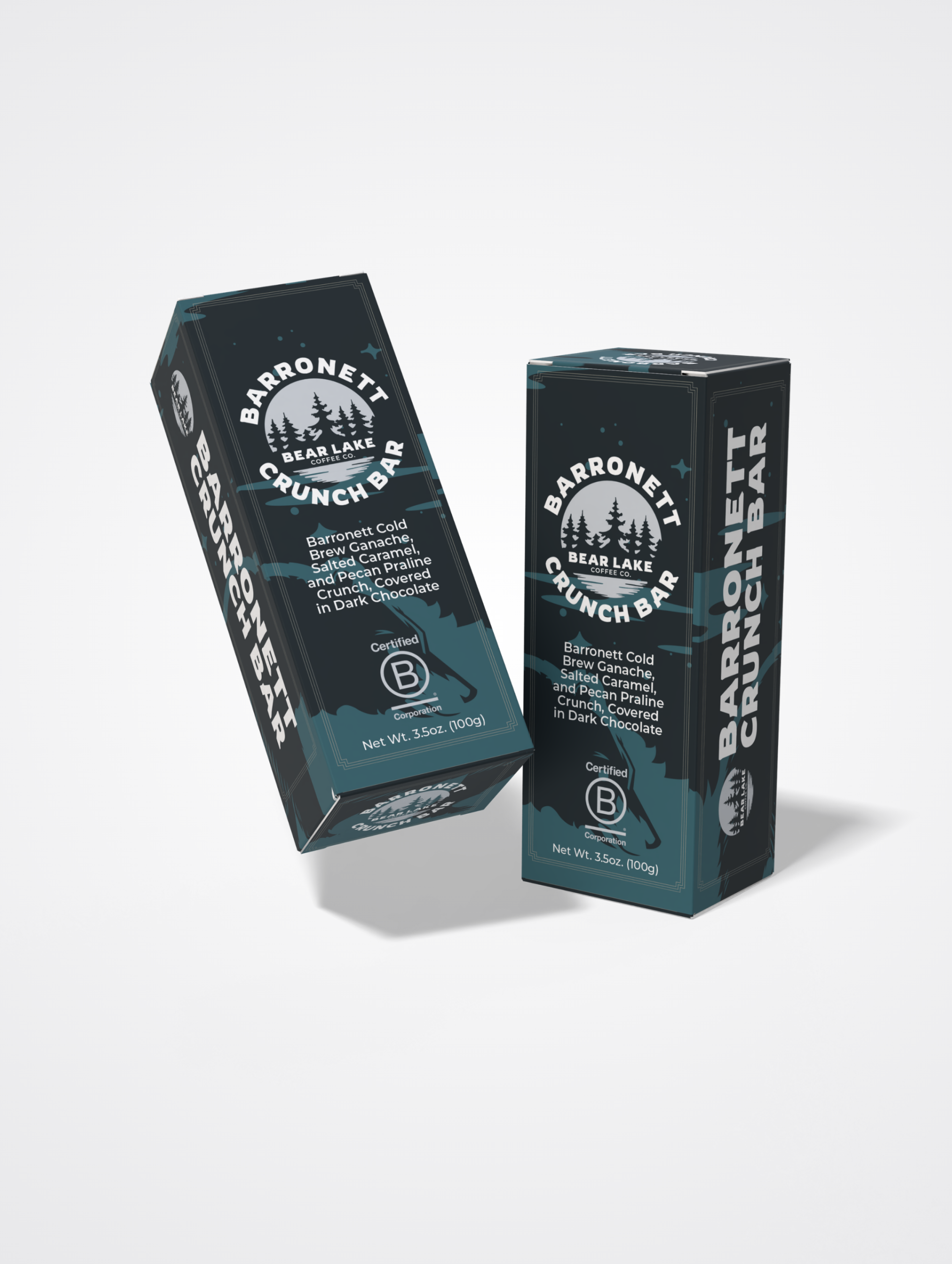 Two Barronett Crunch Bar chocolate boxes by Bear Lake Coffee