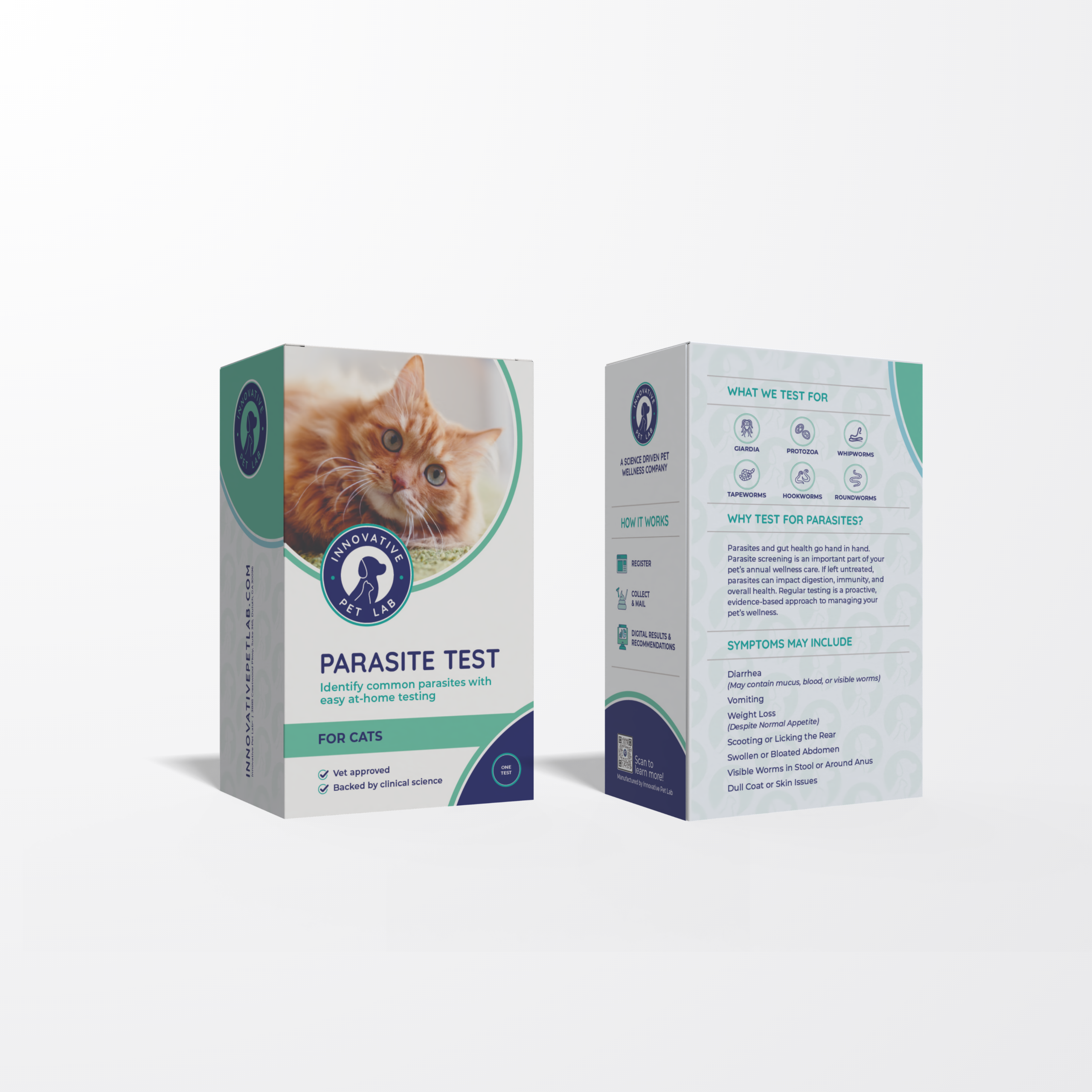 Innovative Pet Lab at-home parasite test box for cats