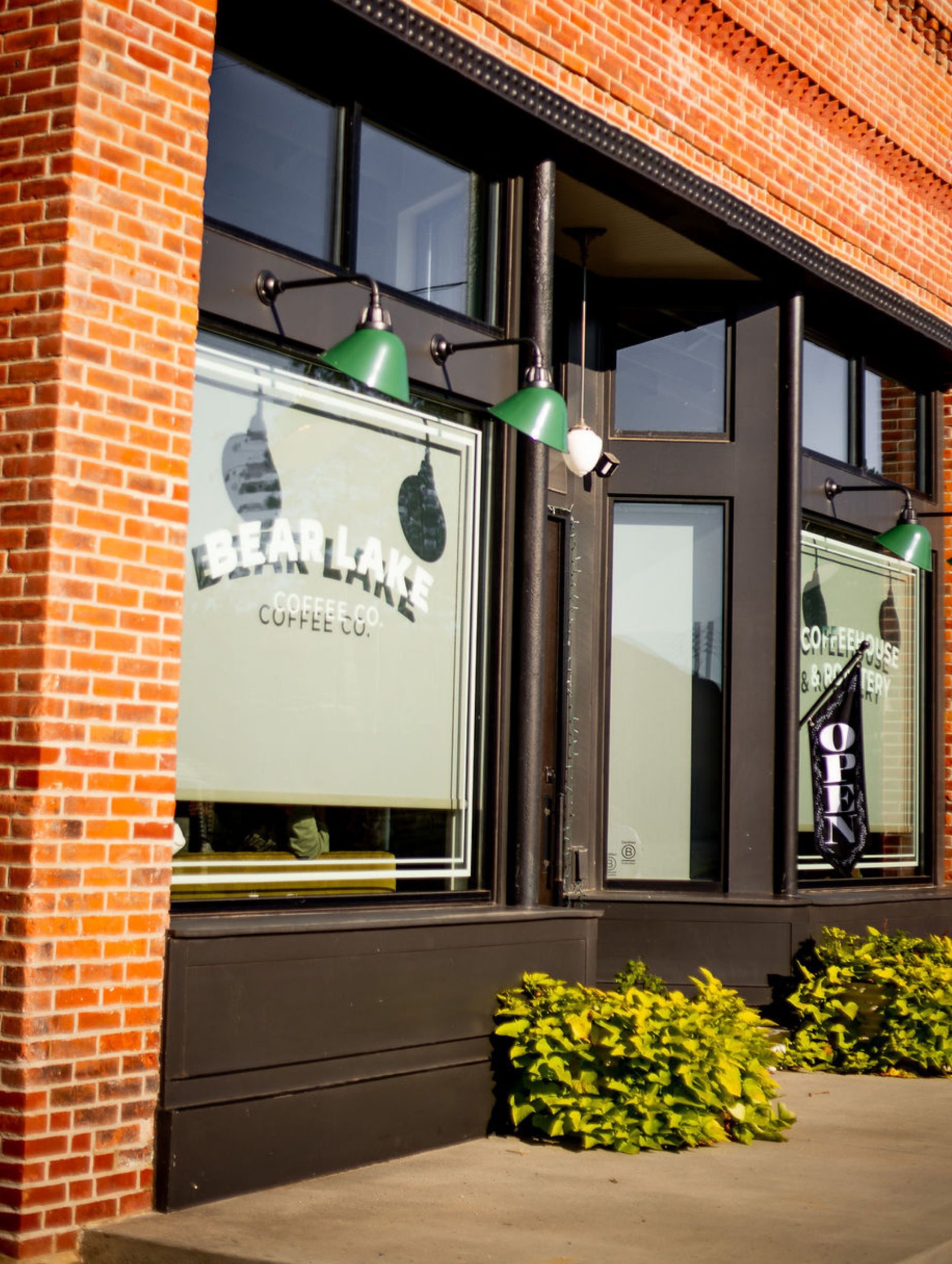 Bear Lake Coffee Co. storefront with open sign