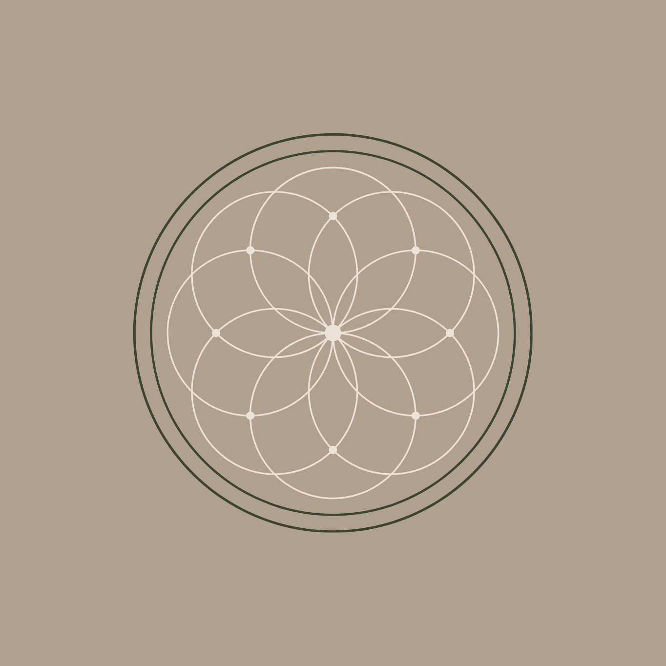 Seed of life sacred geometry flower pattern logo
